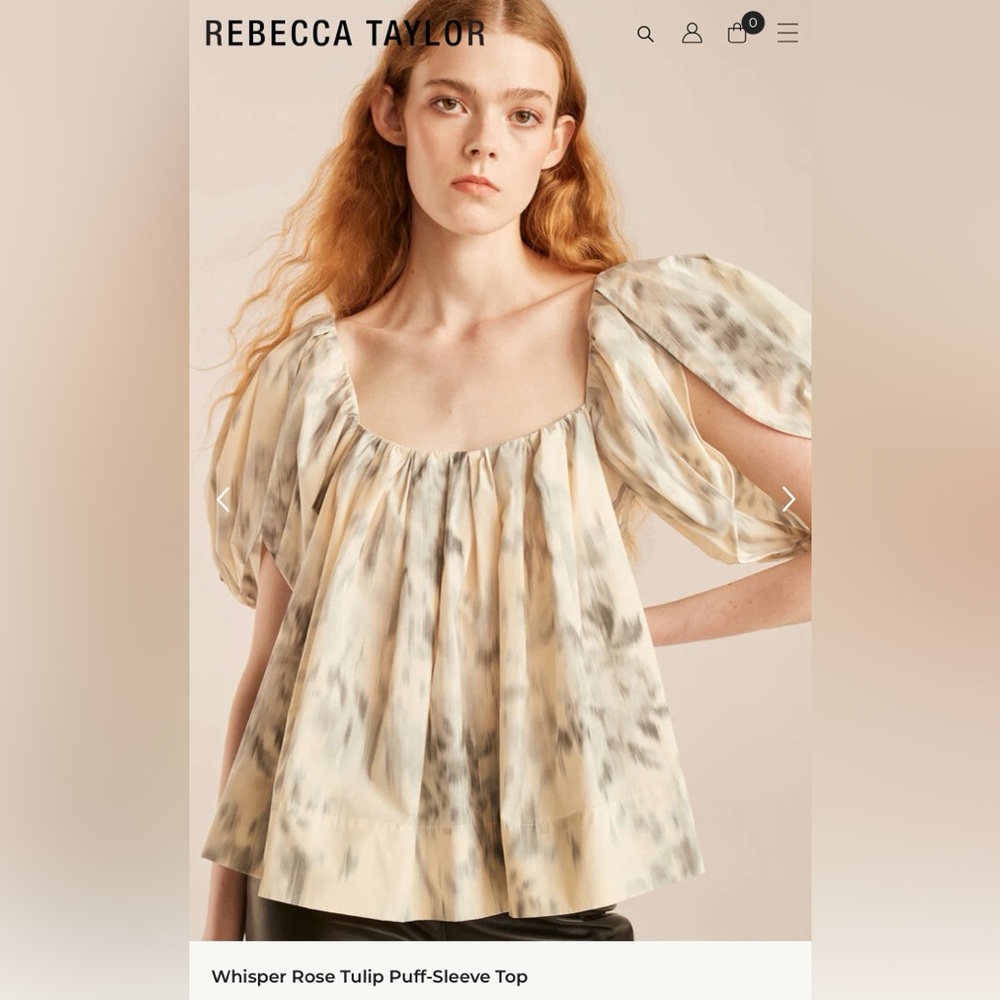 Rebecca Taylor puff sleeve blouse, size 4